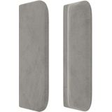 vidaXL Kopfteil mit Ohren Hellgrau 93x16x78/88 cm Samt