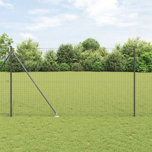 vidaXL Zaunpfosten mit Spitze 52 Stück Ø32 mm 180 cm Verzinkter Stahl