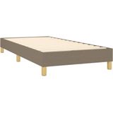 vidaXL Boxspringbett mit Matratze Taupe 100x200 cm Stoff