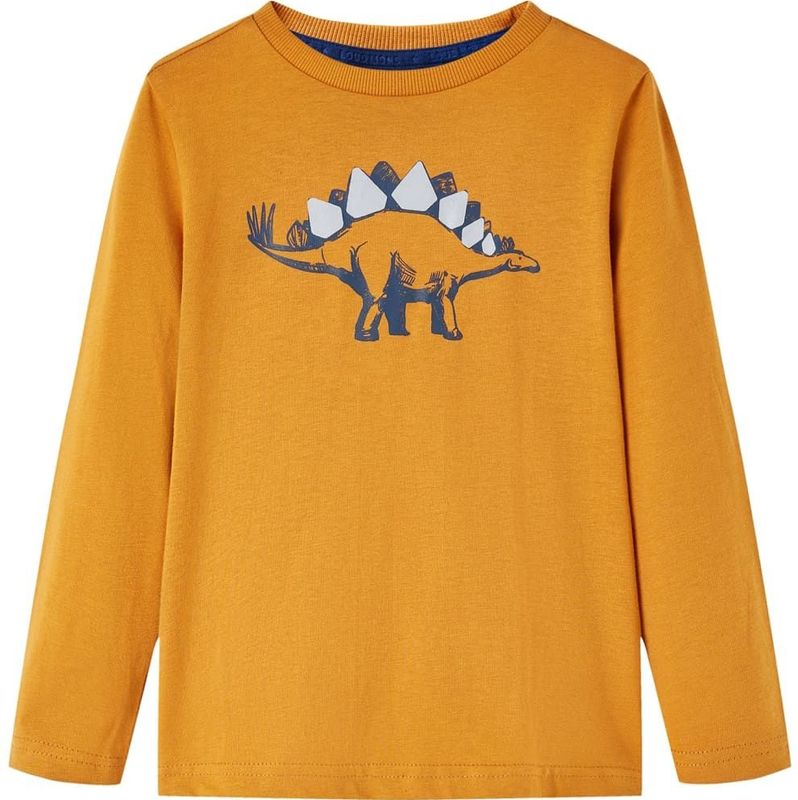 vidaXL Kinder-Langarmshirt Dunkles Ocker 116