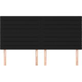 vidaXL Kopfteile 4 Stk. Schwarz 80x5x78/88 cm Stoff