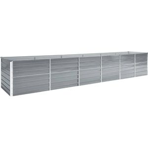 vidaXL Garten-Hochbeet Verzinkter Stahl 480x80x77 cm Grau