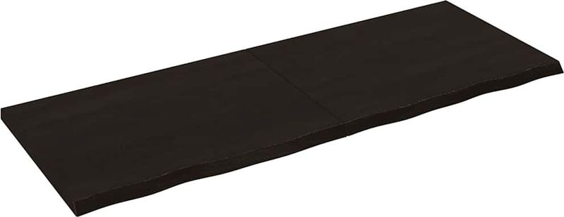vidaXL Wandregal Dunkelbraun 160x60x(2-4)cm Massivholz Eiche Behandelt