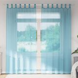 vidaXL Voile Vorhänge mit Schlaufen 2 Stk. Türkis 140x245 cm