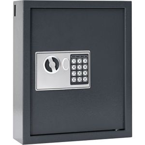 vidaXL Tastaturschloss Safe Gunmetal Grau Stahl, Chrom Mittel Schlösser