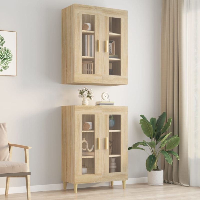 vidaXL Hängeschrank Sonoma-Eiche 69,5x34x90 cm