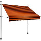 vidaXL Einziehbare Markise Handbetrieben 200 cm Orange und Braun