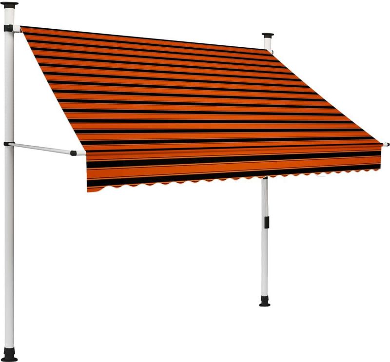 vidaXL Einziehbare Markise Handbetrieben 200 cm Orange und Braun