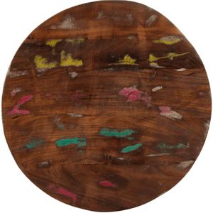 vidaXL Tischplatte Ø 50x2,5 cm Rund Altholz Massiv