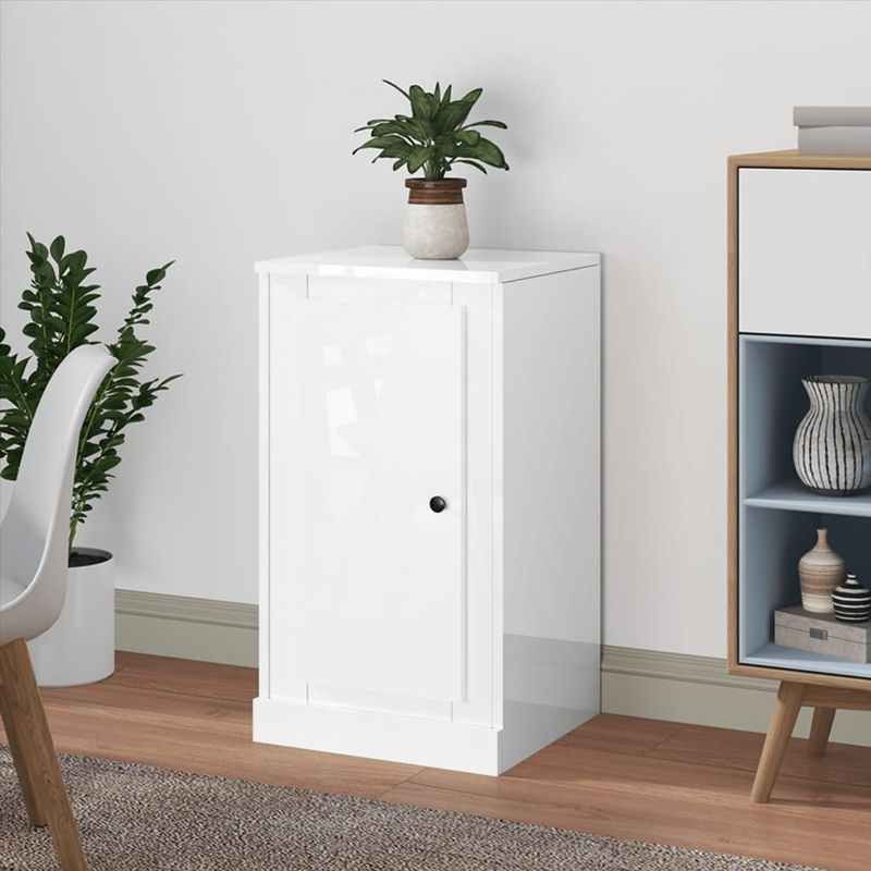 vidaXL Sideboard Hochglanz-Weiß 37,5x35,5x67,5 cm Holzwerkstoff