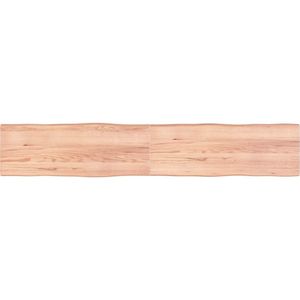 vidaXL Tischplatte 220x40x(2-4) cm Massivholz Behandelt Baumkante