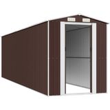 vidaXL Geräteschuppen Dunkelbraun 192x689x223 cm Verzinkter Stahl