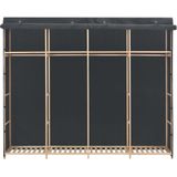 vidaXL Kleiderschrank Grau 200 x 40 x 170 cm Stoff