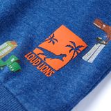 vidaXL Kinder-Sweatshirt Dunkelblau Melange 140