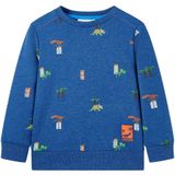 vidaXL Kinder-Sweatshirt Dunkelblau Melange 140