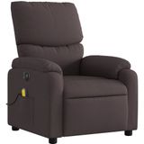 vidaXL Massagesessel Elektrisch Dunkelbraun Stoff