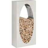 vidaXL Brennholzregal 50x23x100 cm Edelstahl