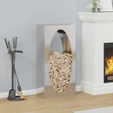 vidaXL Brennholzregal 50x23x100 cm Edelstahl