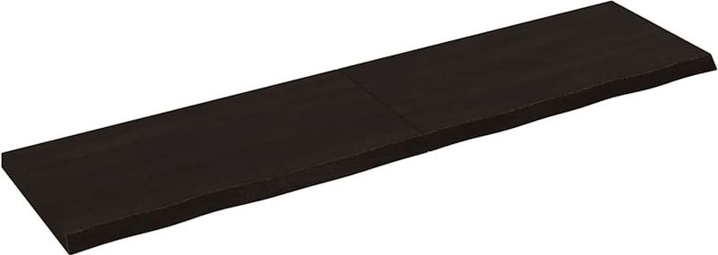 vidaXL Wandregal Dunkelbraun 160x40x(2-4)cm Massivholz Eiche Behandelt