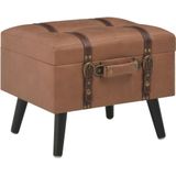 vidaXL Hocker mit Stauraum 40 cm Braun Kunstleder