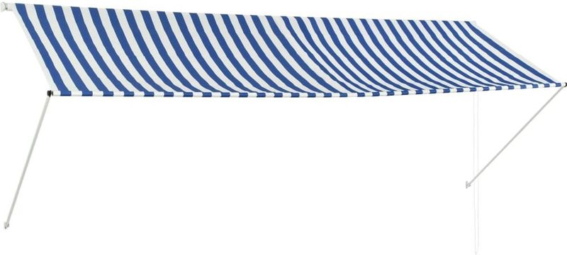 vidaXL Einziehbare Markise 350 x 150 cm Blau und Weiß