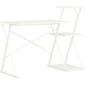 vidaXL Schreibtisch mit Regal Weiß 116×50×93 cm