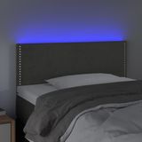 vidaXL LED Kopfteil Dunkelgrau 80x5x78/88 cm Samt