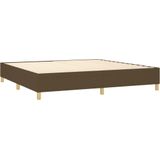 vidaXL Boxspringbett mit Matratze Dunkelbraun 200x200 cm Stoff