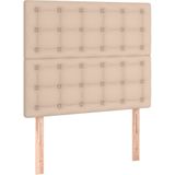vidaXL Kopfteile 2 Stk. Cappuccino-Braun 90x5x78/88 cm Kunstleder