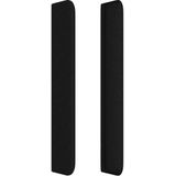 vidaXL Kopfteil mit Ohren Schwarz 83x16x118/128 cm Stoff
