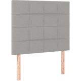 vidaXL Kopfteile 2 Stk. Hellgrau 100x5x78/88 cm Stoff