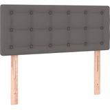 vidaXL LED Kopfteil Grau 100x5x78/88 cm Kunstleder