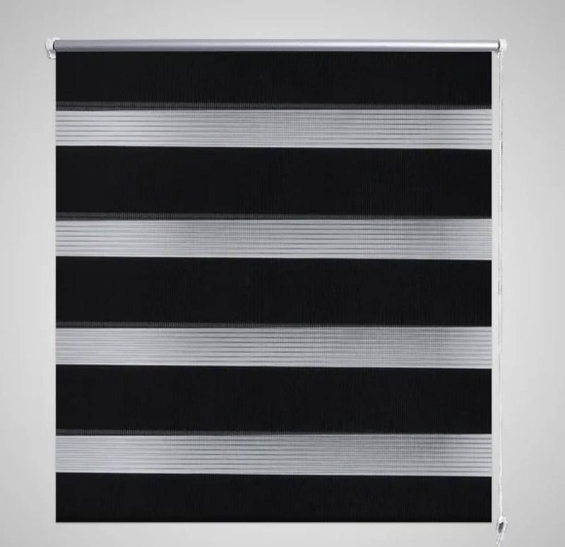 vidaXL Doppelrollo 60 x 120 cm schwarz