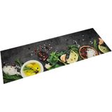 vidaXL Küchenteppich Waschbar Gewürze 60x180 cm Samt