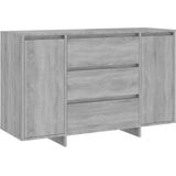 vidaXL Sideboard mit 3 Schubladen Grau Sonoma 120x41x75 cm