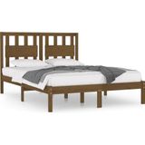 vidaXL Massivholzbett Honigbraun Kiefer 200x200 cm