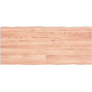 vidaXL Tischplatte 140x60x(2-4) cm Massivholz Behandelt Baumkante