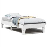 vidaXL Massivholzbett ohne Matratze Weiß 100x200 cm Kiefernholz