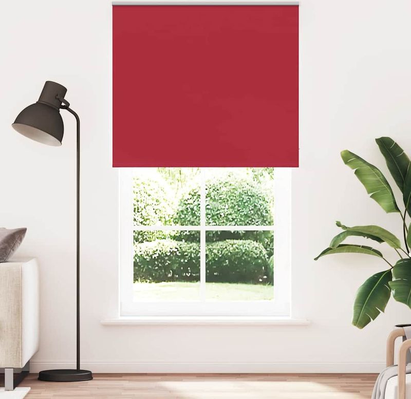 vidaXL Verdunkelungsrollo Rot 135x210cm Stoffbreite 131,6cm Polyester