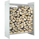 vidaXL Brennholzregal Weiß 80x35x100 cm Hartglas
