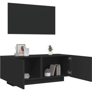 vidaXL TV-Schrank Schwarz 100x35x40 cm Holzwerkstoff