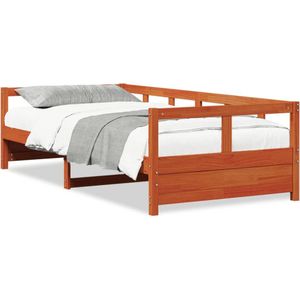 vidaXL Tagesbett ohne Matratze Wachsbraun 90x200 cm Massivholz Kiefer