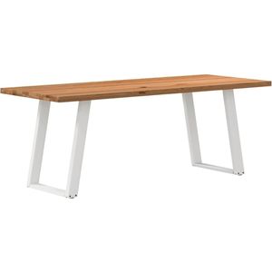 vidaXL Esstisch Hellbraun 200x80x74 cm Massivholz Eiche Rechteckig