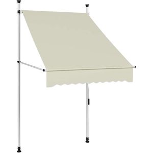 vidaXL Einziehbare Markise Handbetrieben 100 cm Creme