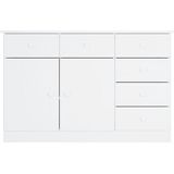 vidaXL Sideboard ALTA Weiß 112x35x73 cm Massivholz Kiefer