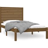 vidaXL Massivholzbett Honigbraun 100x200 cm