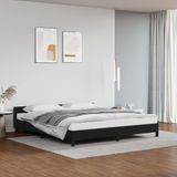 vidaXL Bettgestell mit Kopfteil ohne Matratze Schwarz 160x200 cm