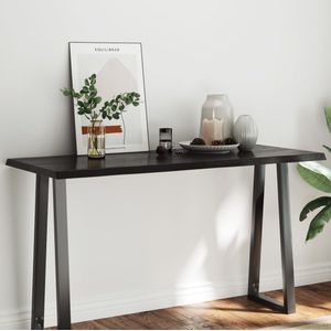 vidaXL Tischplatte 140x60x(2-4) cm Massivholz Behandelt Baumkante