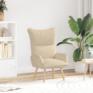 vidaXL Relaxsessel Creme Stoff