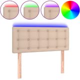 vidaXL LED Kopfteil Cappuccino-Braun 90x5x78/88 cm Kunstleder